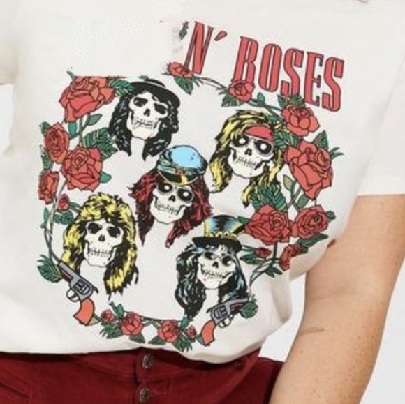 Torrid GNR 80s Rock Classic Fit Cotton Crew Tee,  1x or 3x. - Picture 3 of 5